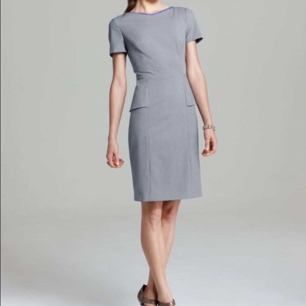 Elie Tahari Gray Midi Dress NWT